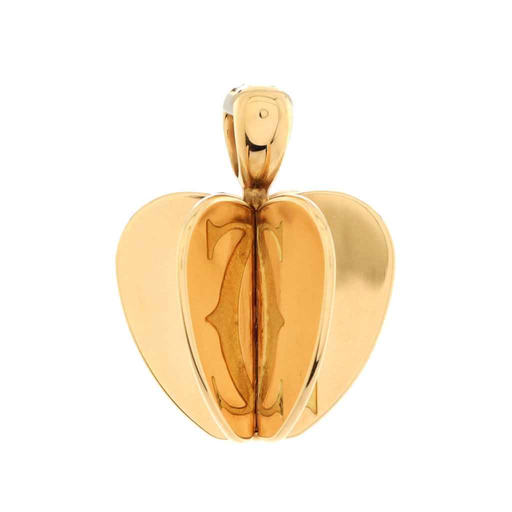 Golden Apple Pendant Necklace 18K Yellow Gold