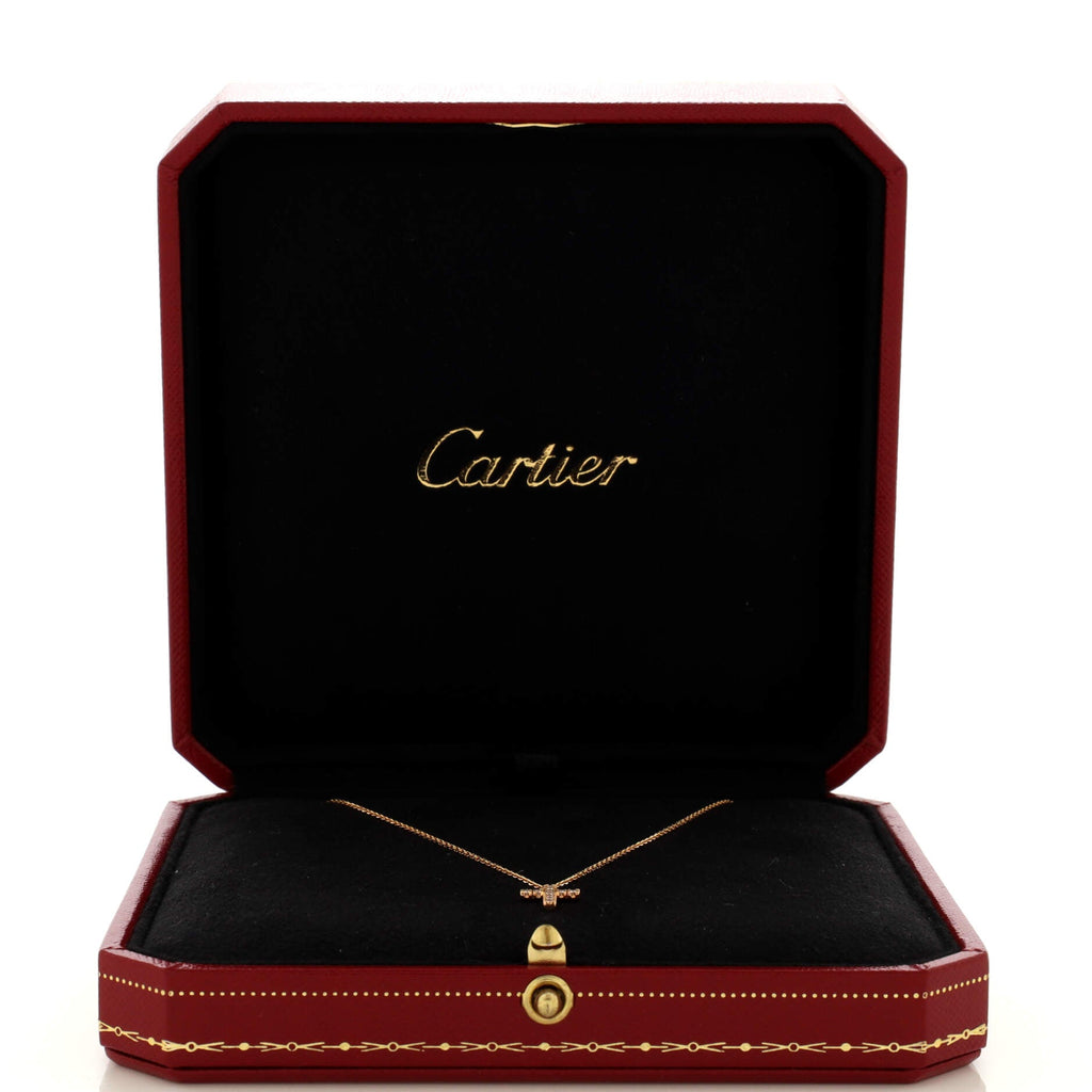 Cross Pendant Necklace 18K Rose Gold with Diamonds