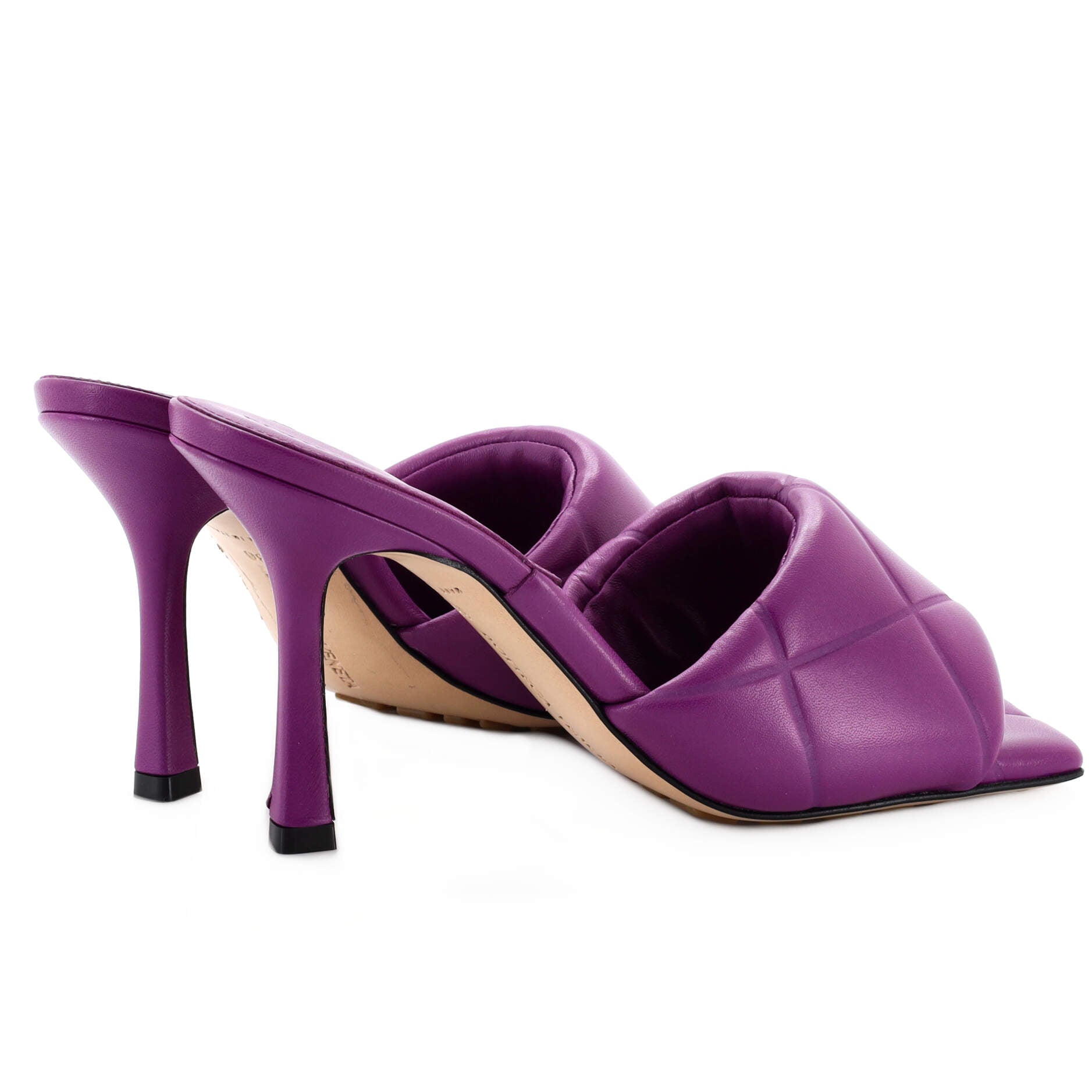 Women's Lido Heeled Sandals Quilted Embossed Leather