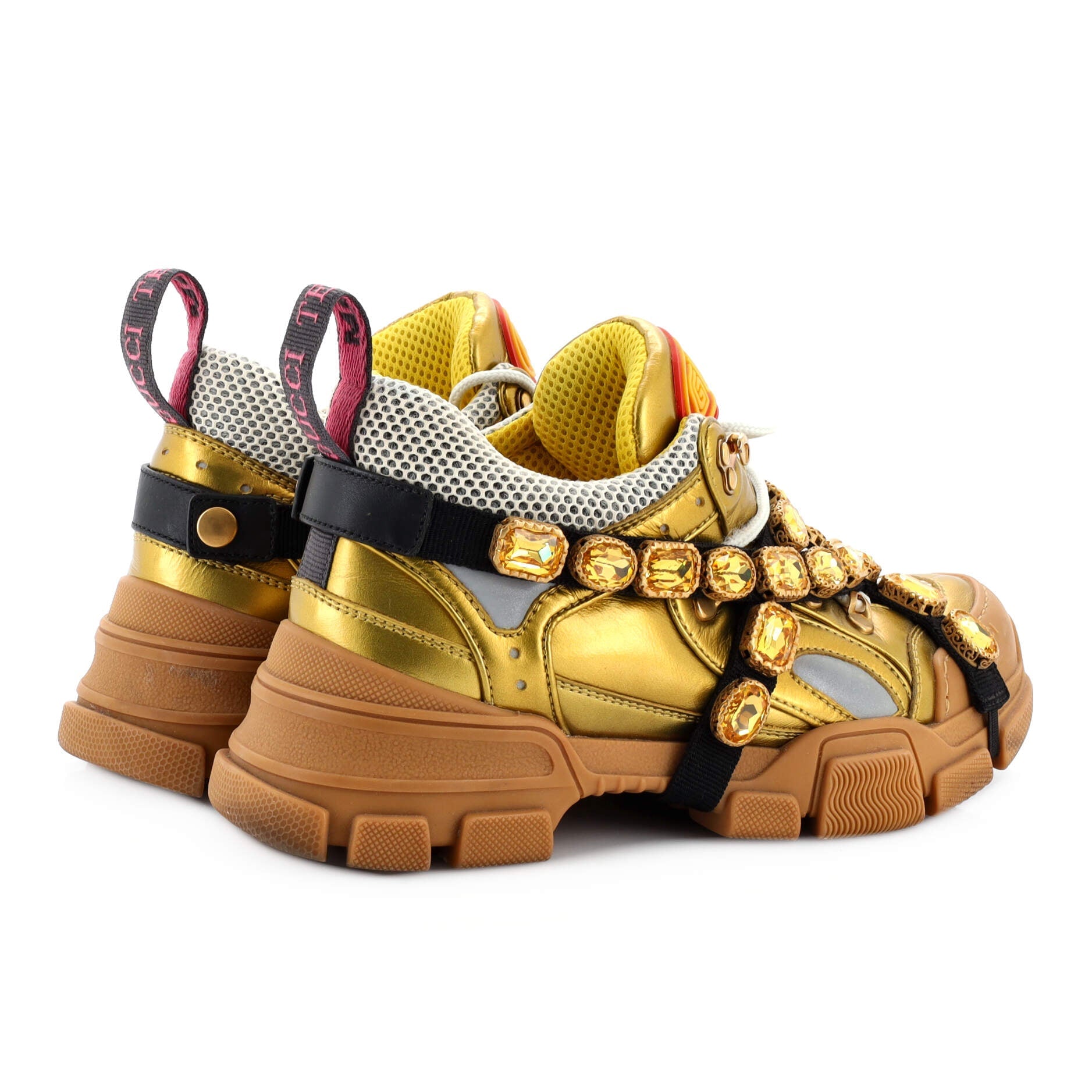 Flashtrek Sneakers Fabric and Leather with Crystals