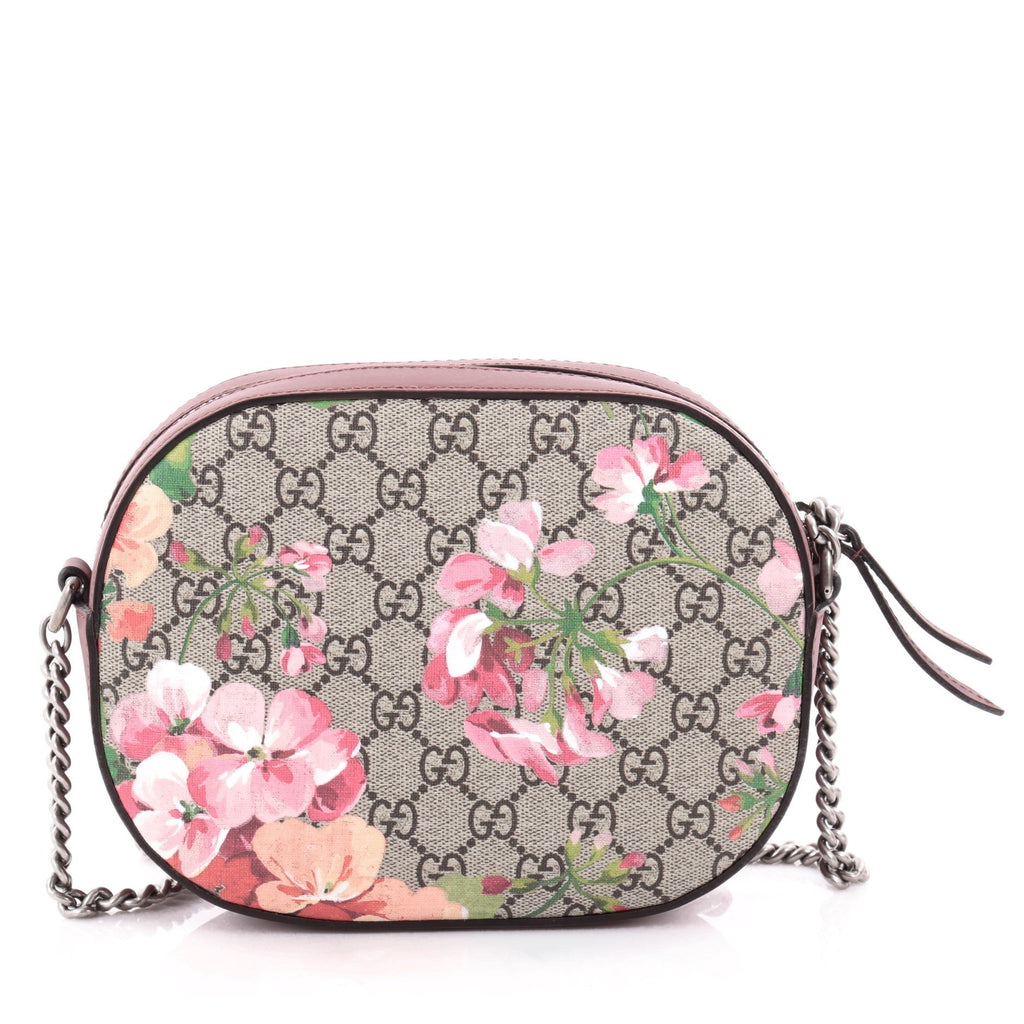 Chain Crossbody Bag Blooms Print GG Coated Canvas Mini