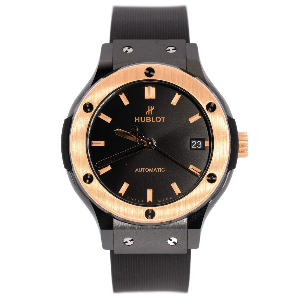 Classic Fusion King Automatic Watch Ceramic with Rose Gold and Rubber 38