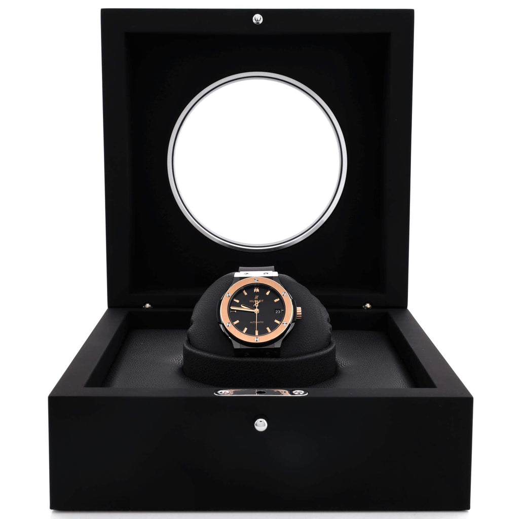 Classic Fusion King Automatic Watch Ceramic with Rose Gold and Rubber 38