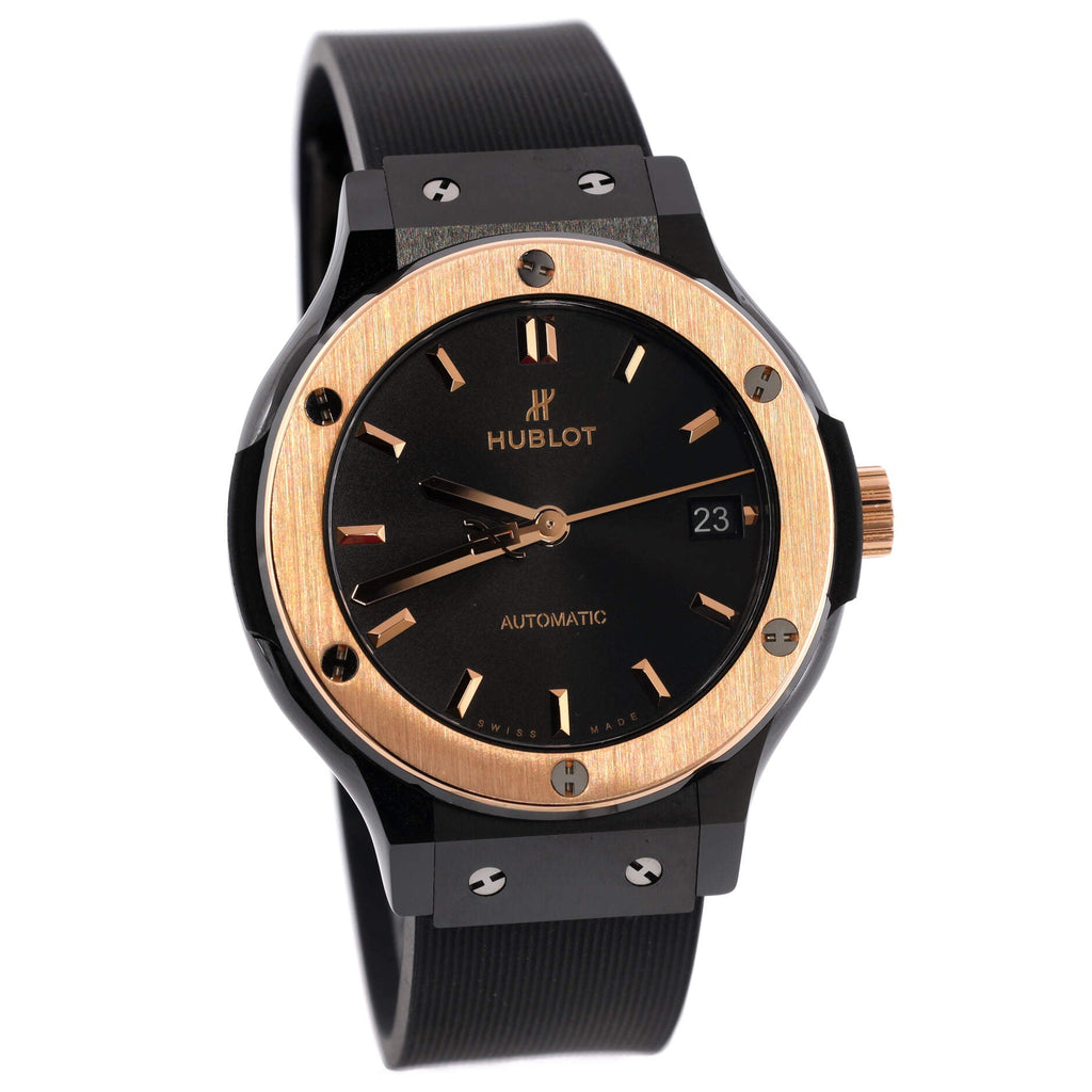 Classic Fusion King Automatic Watch Ceramic with Rose Gold and Rubber 38