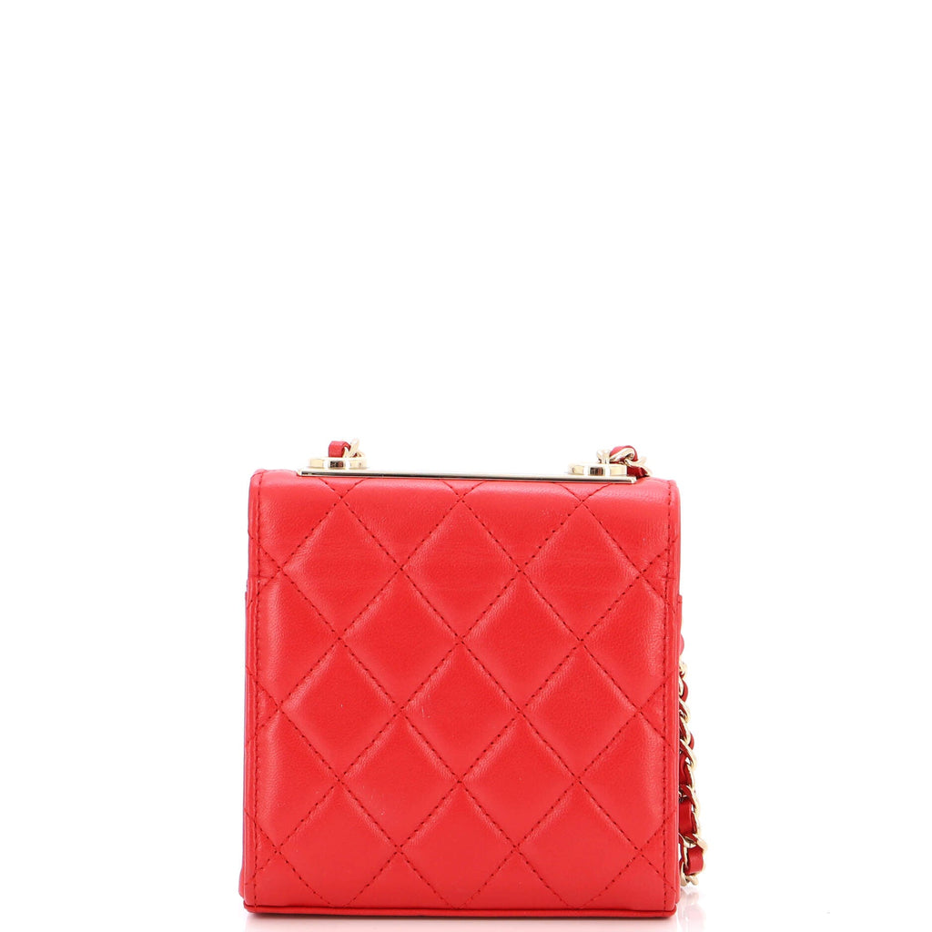 Trendy CC Clutch with Chain Quilted Lambskin Small