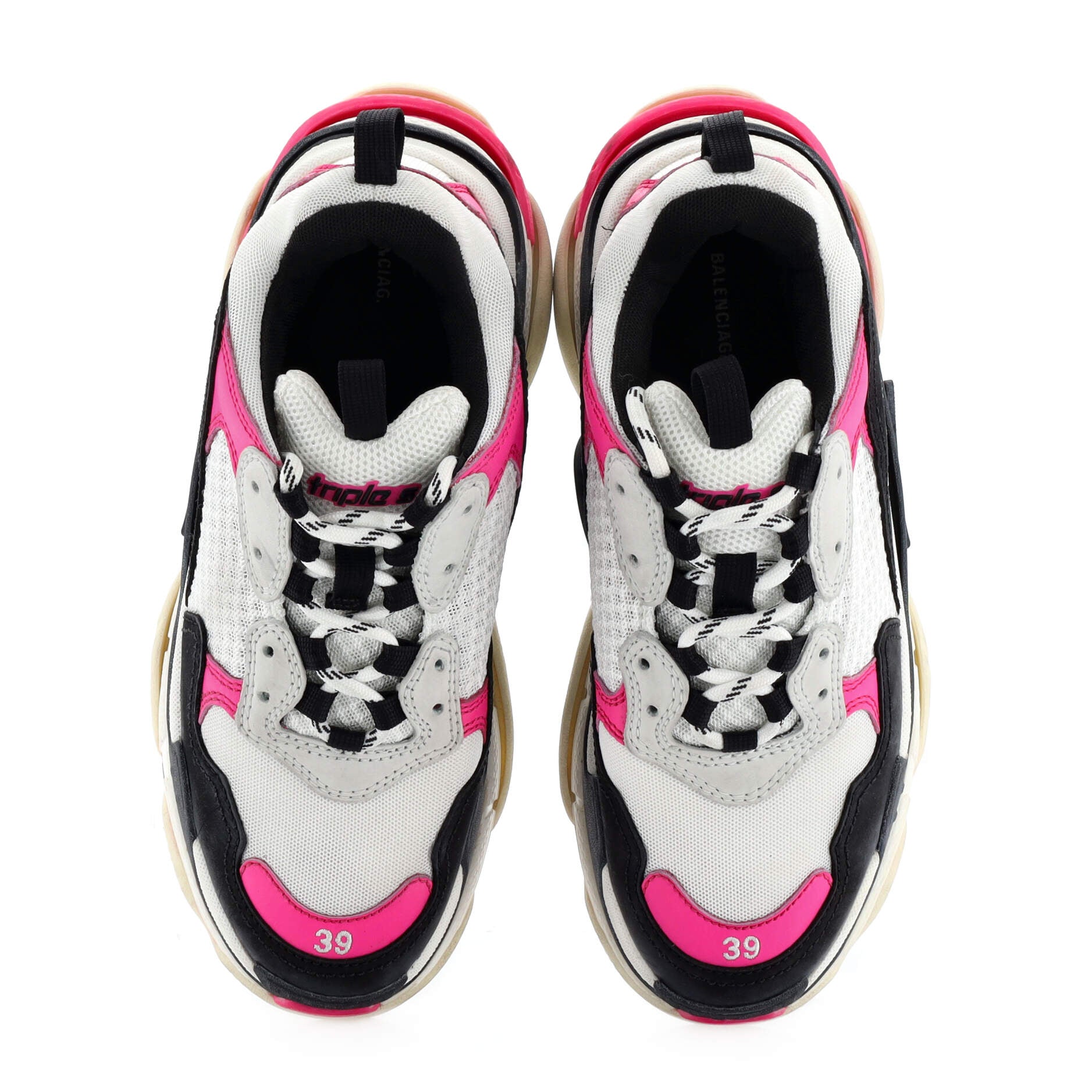 Women's Triple S Sneakers Fabric and Mesh with Faux Leather