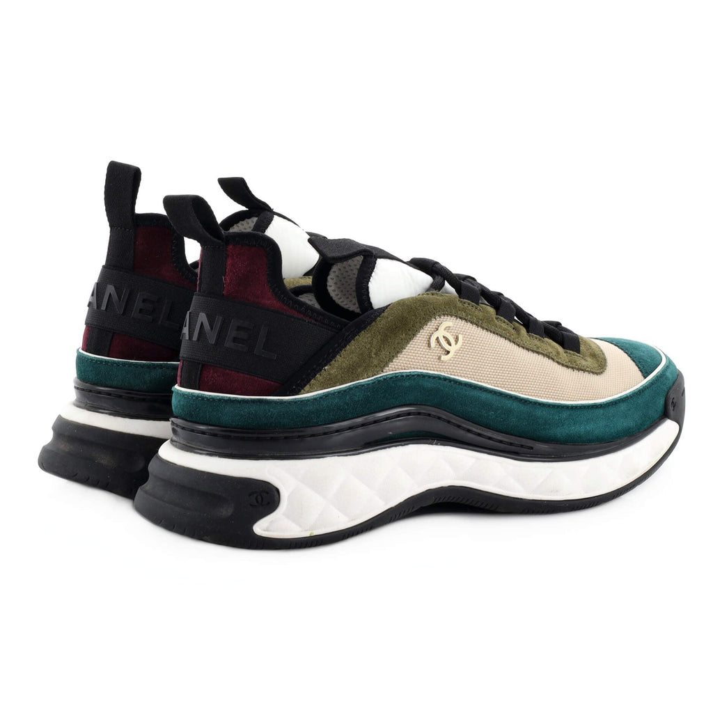 Women's CC Cap Toe Logo Sneakers Suede and Mixed Fibers