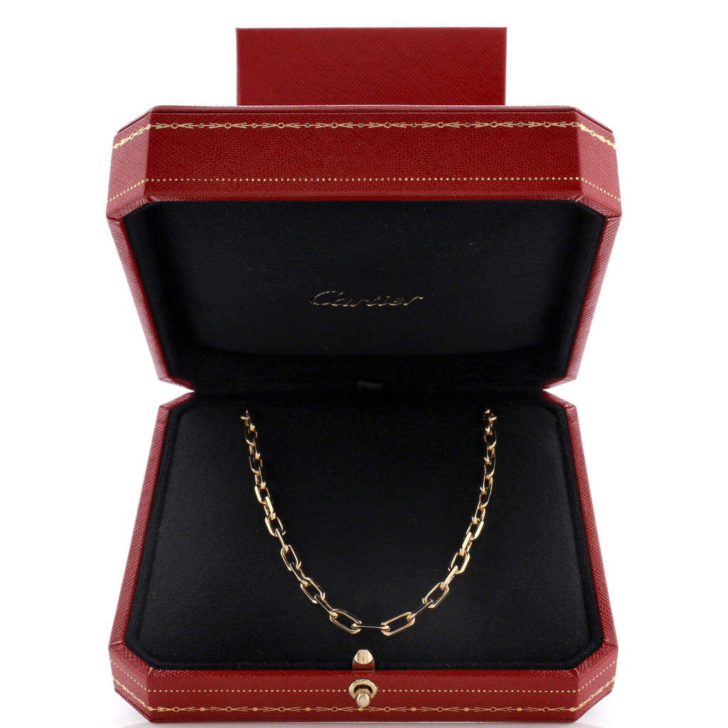 Santos de Cartier Chain Necklace 18K Yellow Gold Short