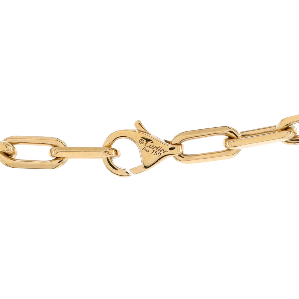 Santos de Cartier Chain Necklace 18K Yellow Gold Short