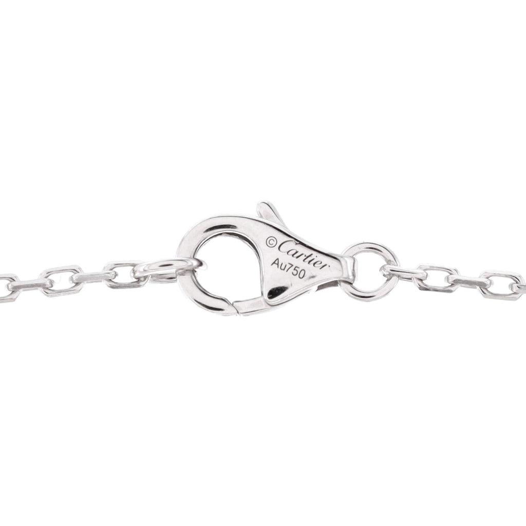 Love Interlocking Pave Necklace 18K White Gold and Diamonds