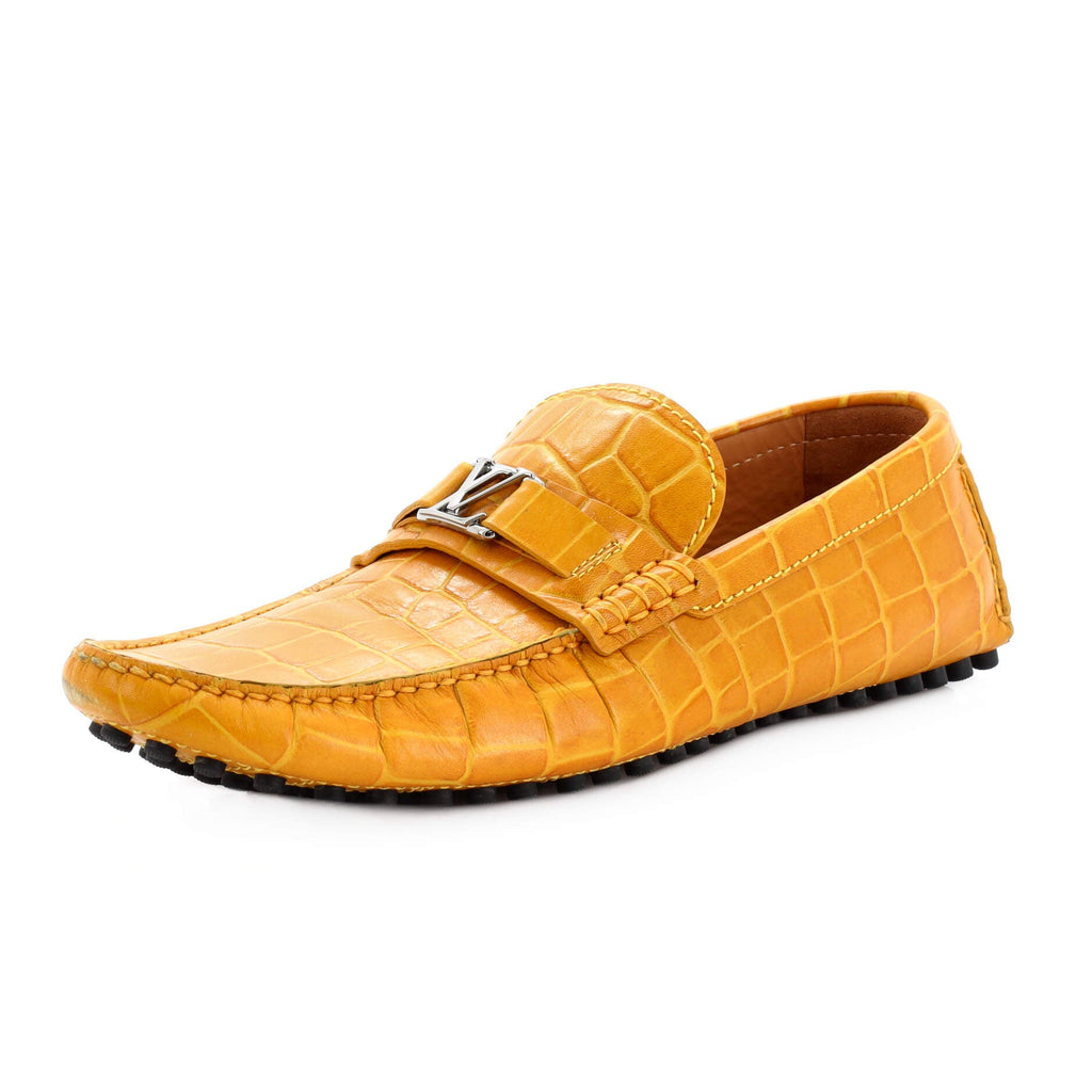 Men's Hockenheim Moccasin Loafers Crocodile Embossed Leather
