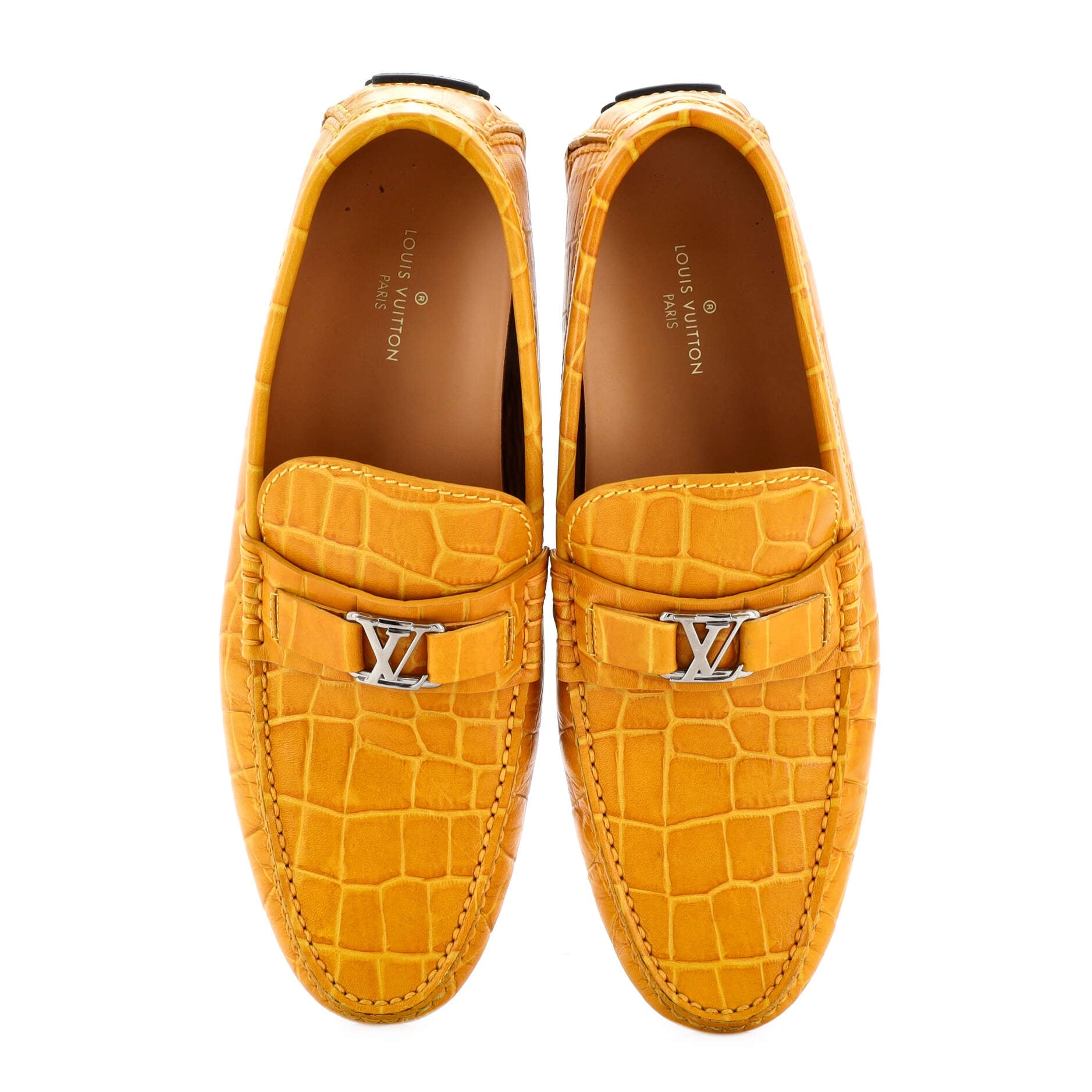 Men's Hockenheim Moccasin Loafers Crocodile Embossed Leather