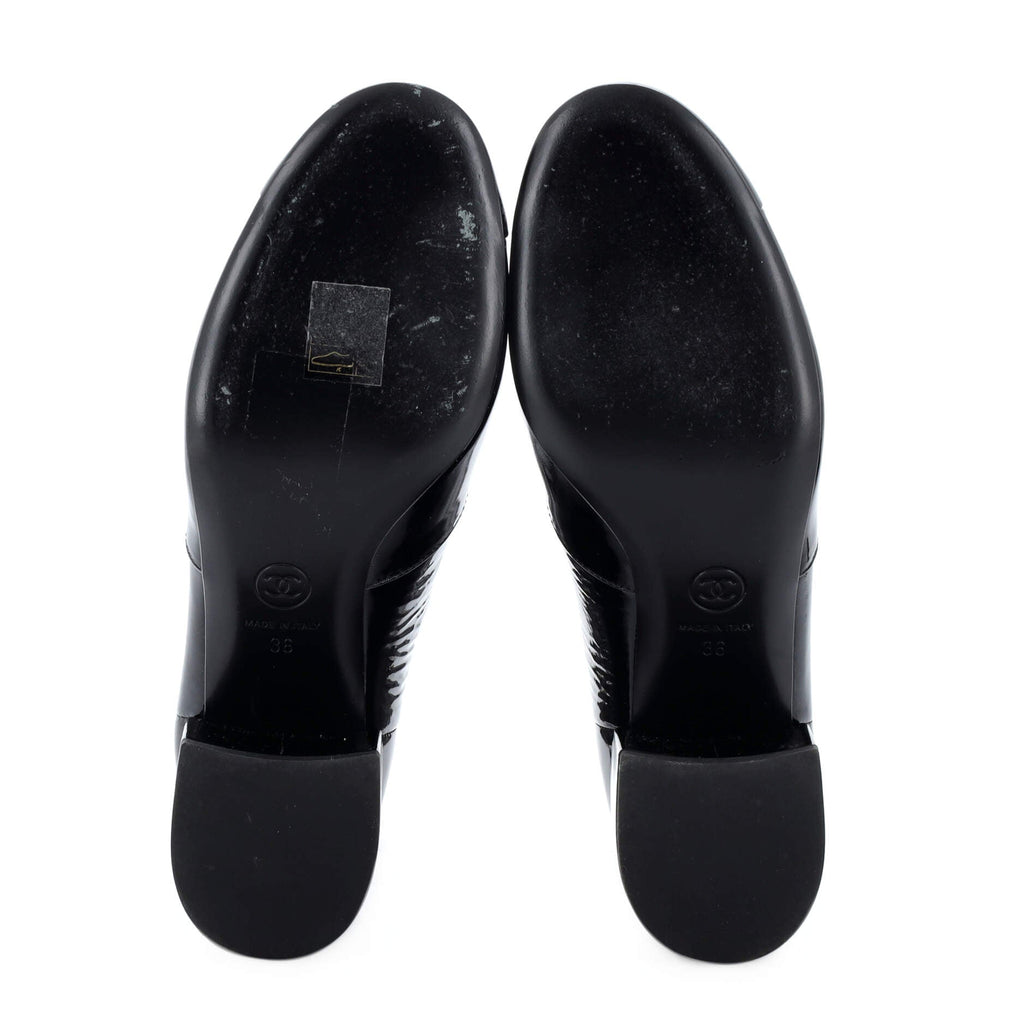 Women's CC Stretch Ankle Boots Patent and Knit