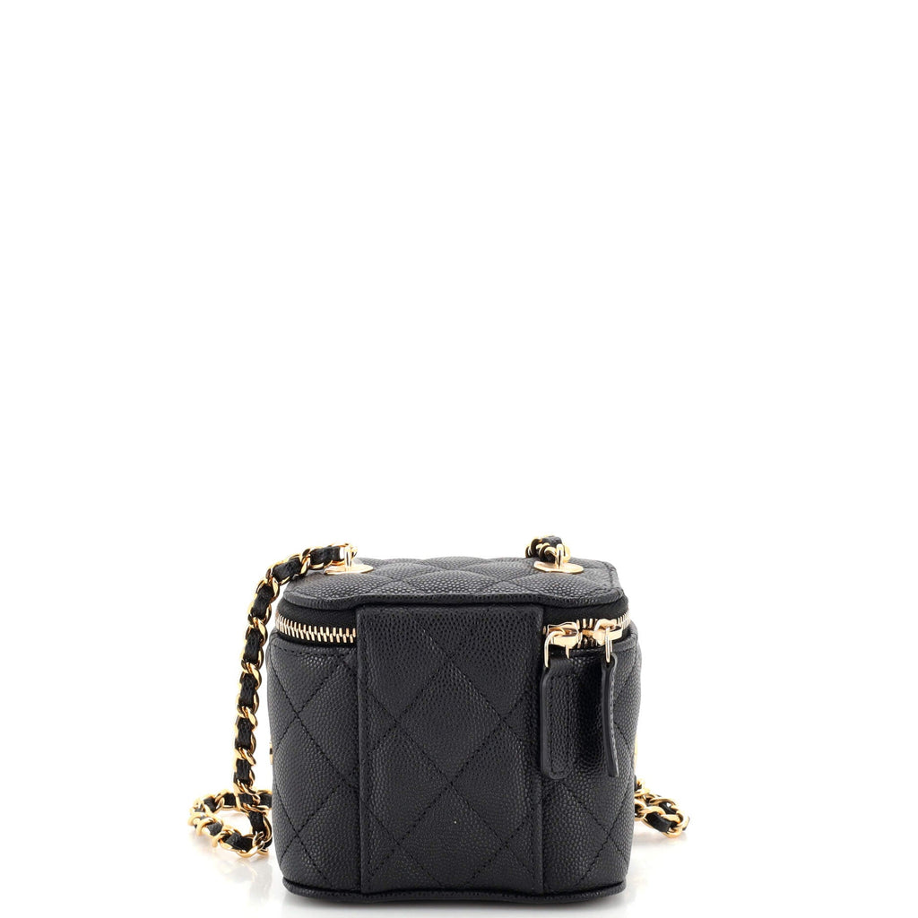 Coco Casino Vanity Case with Chain Quilted Caviar Mini