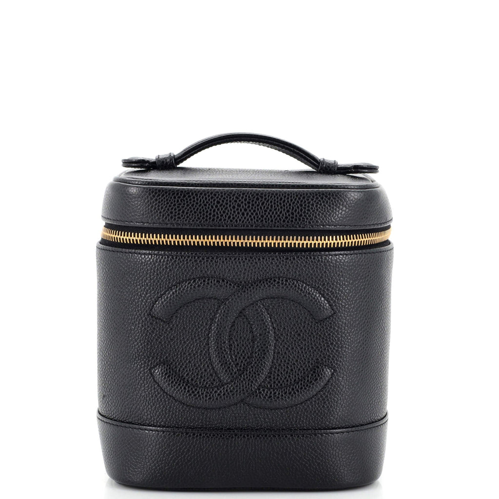 Vintage Timeless Cosmetic Case Caviar Tall