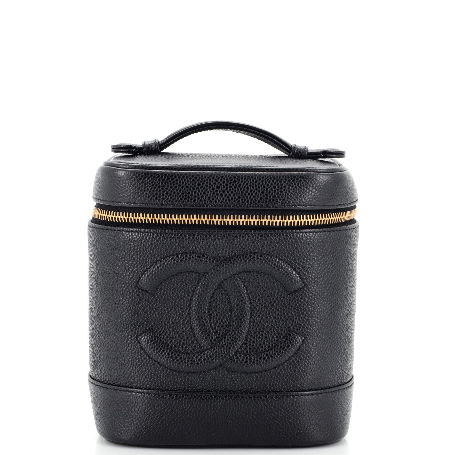 Vintage Timeless Cosmetic Case Caviar Tall