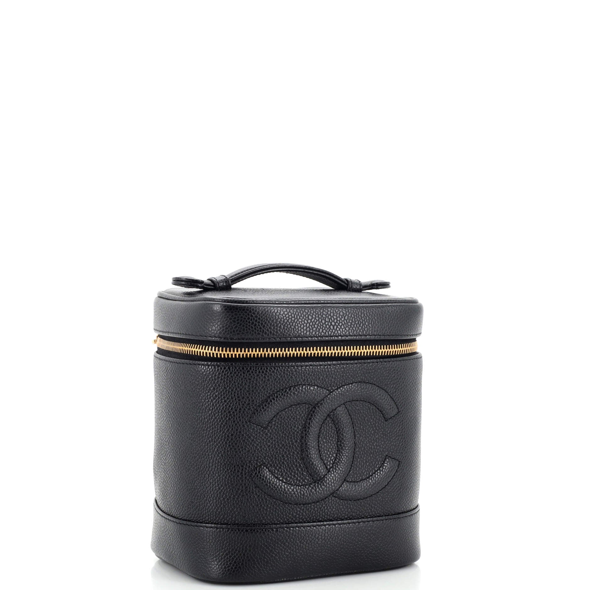 Vintage Timeless Cosmetic Case Caviar Tall