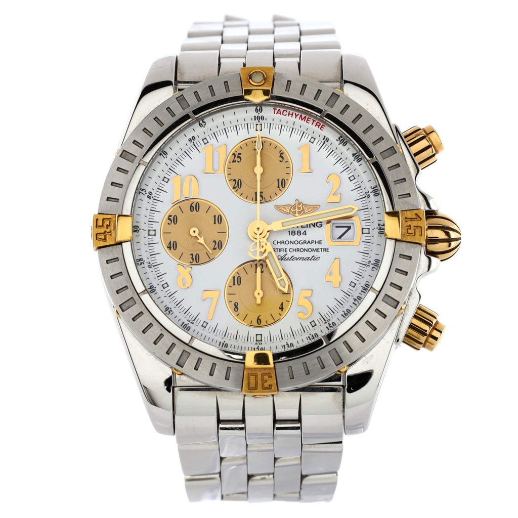 Chronomat Evolution Chronometer Chronograph Automatic Watch Stainless Steel and Yellow Gold 44