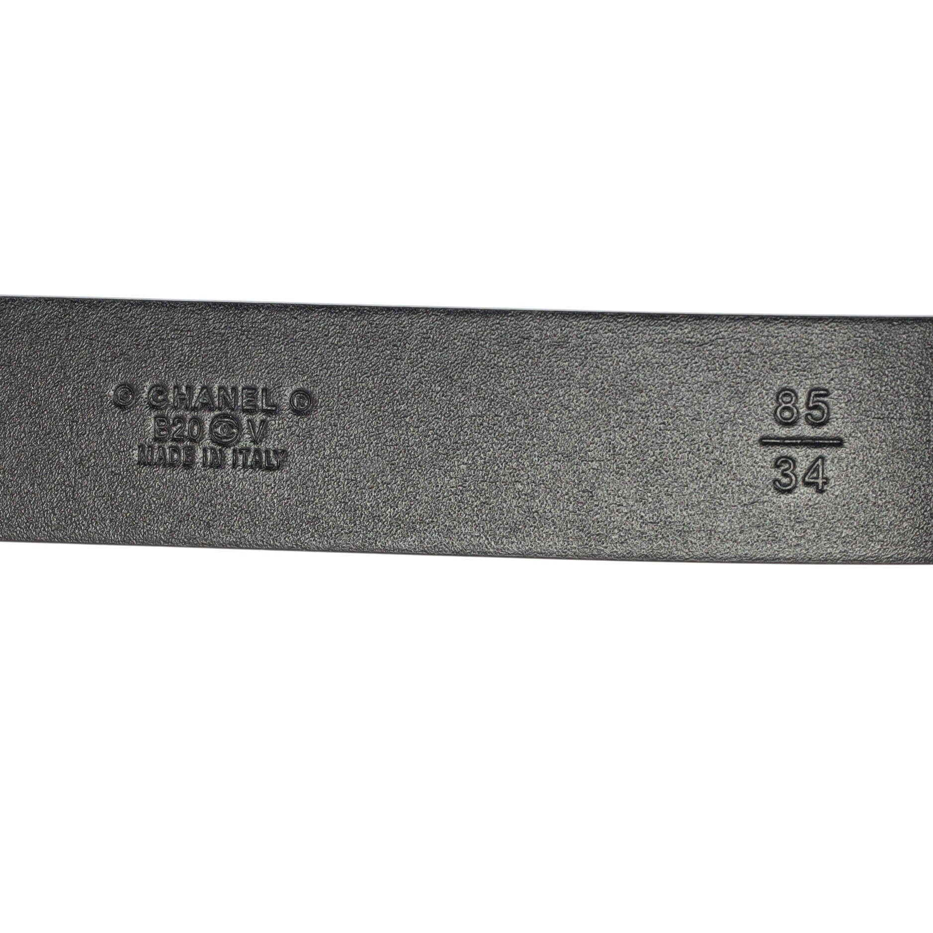 Chain Around Cut-Out Logo Belt Leather 85