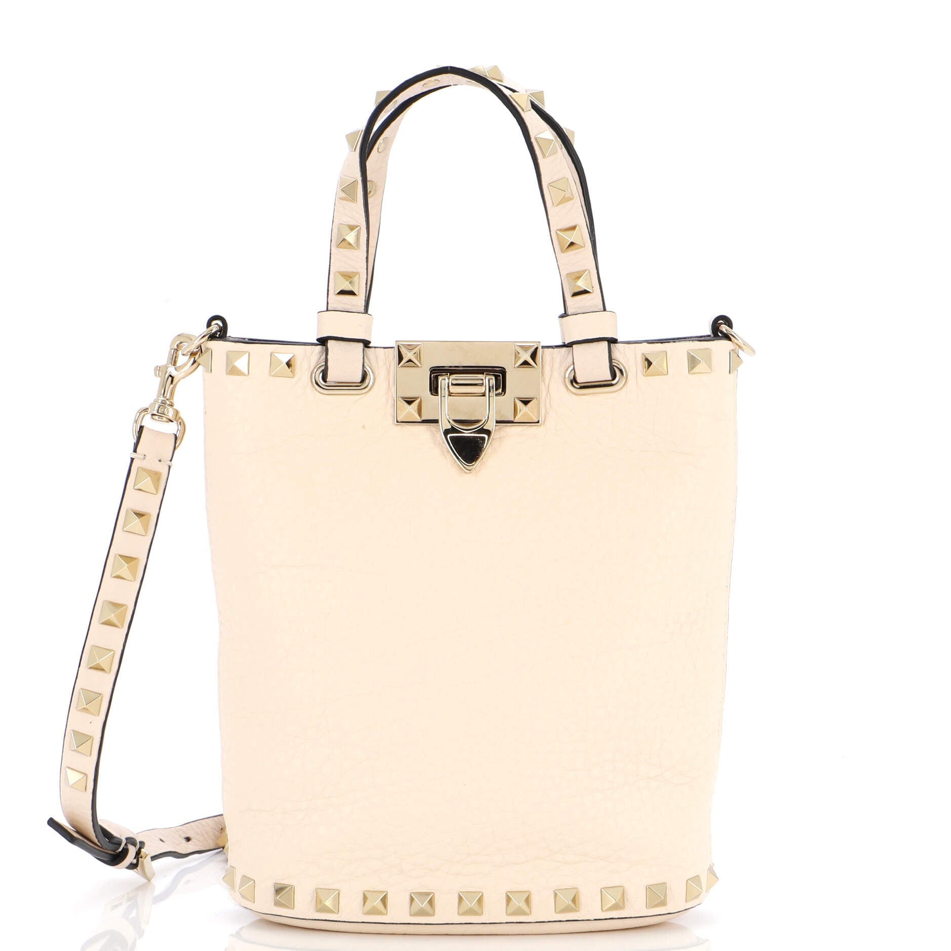 Rockstud Bucket Crossbody Bag Leather Mini