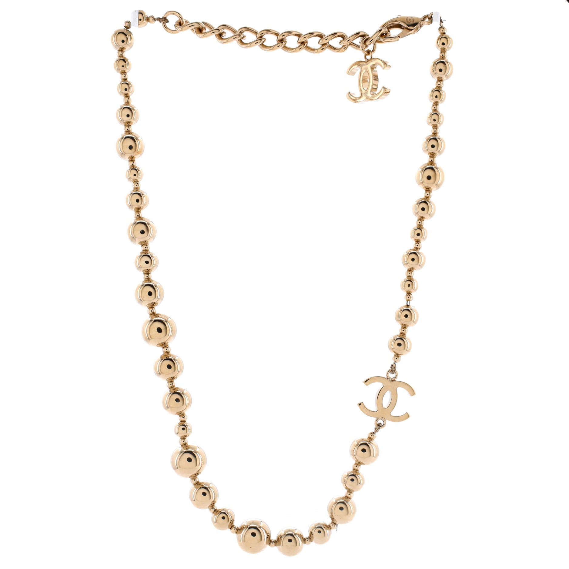 CC Bead Station Necklace Metal
