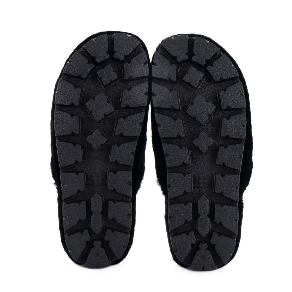 Women's Triangle Logo Mules Fur