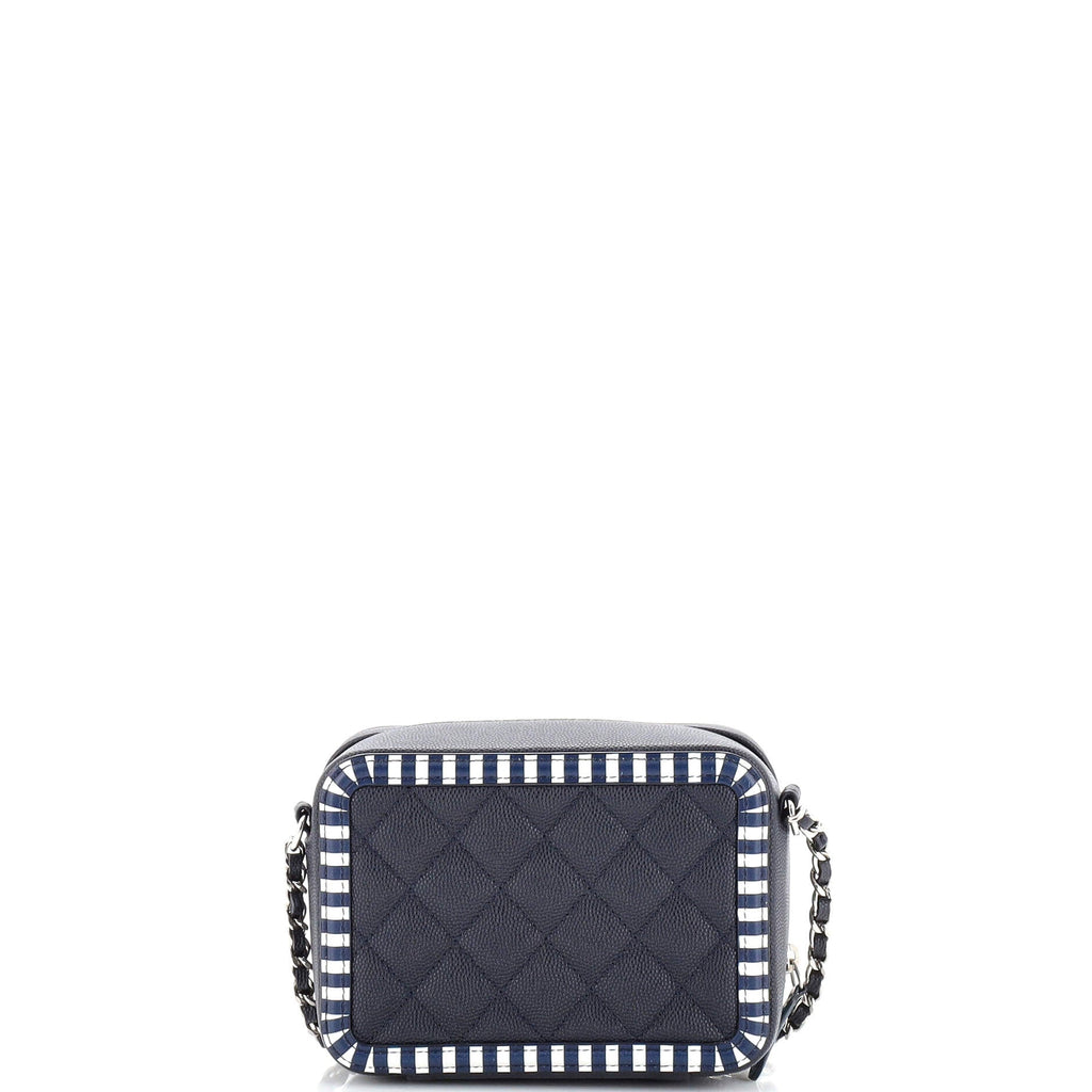 Filigree Vanity Clutch with Chain Quilted Caviar Mini