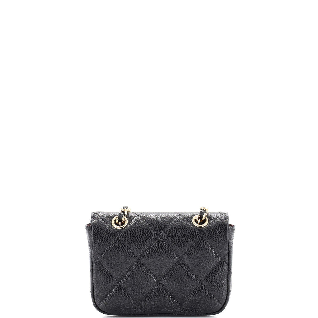 Classic Flap Chain Belt Bag Quilted Caviar Mini