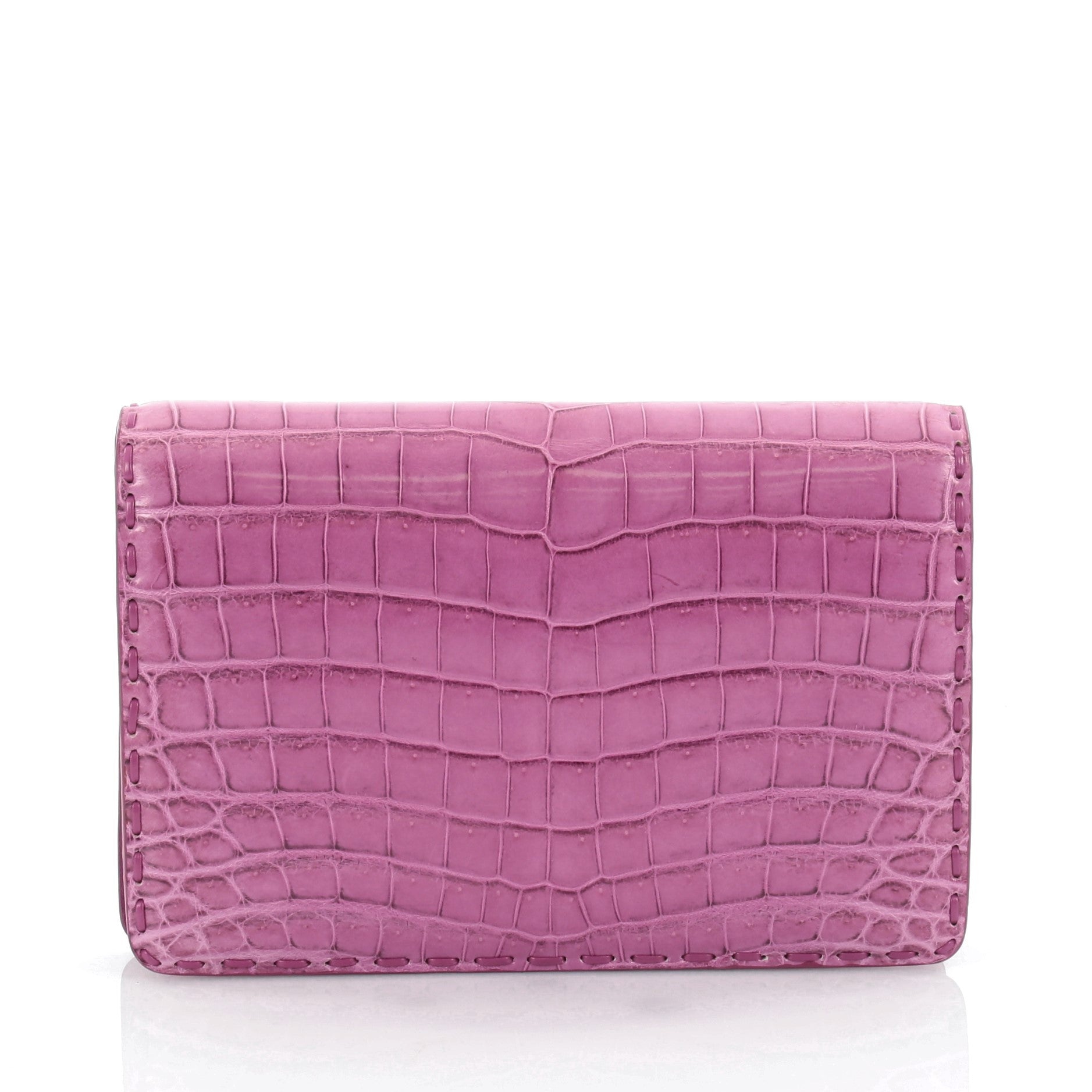 Piano Crisscross Clutch Crocodile Small