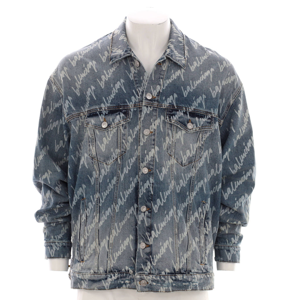 Scribble Logo Jacket Printed Denim