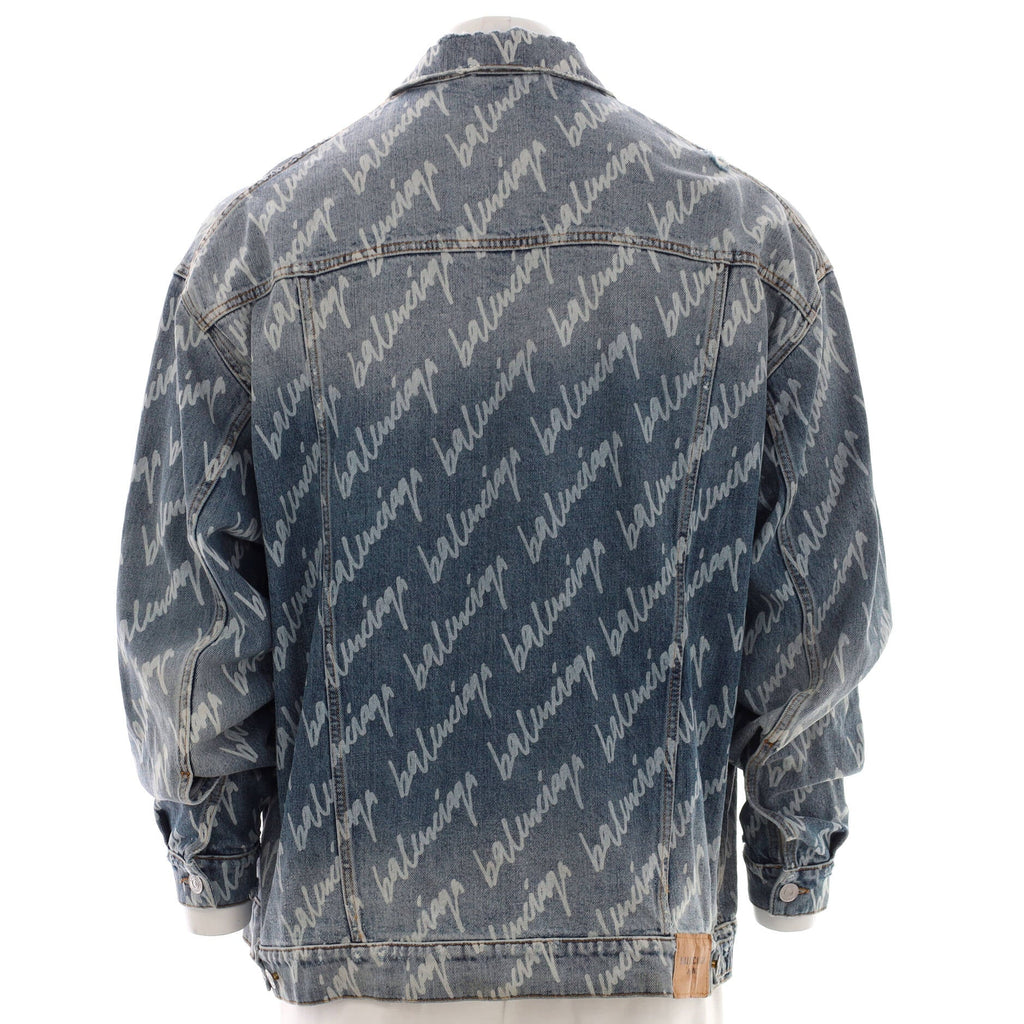 Scribble Logo Jacket Printed Denim