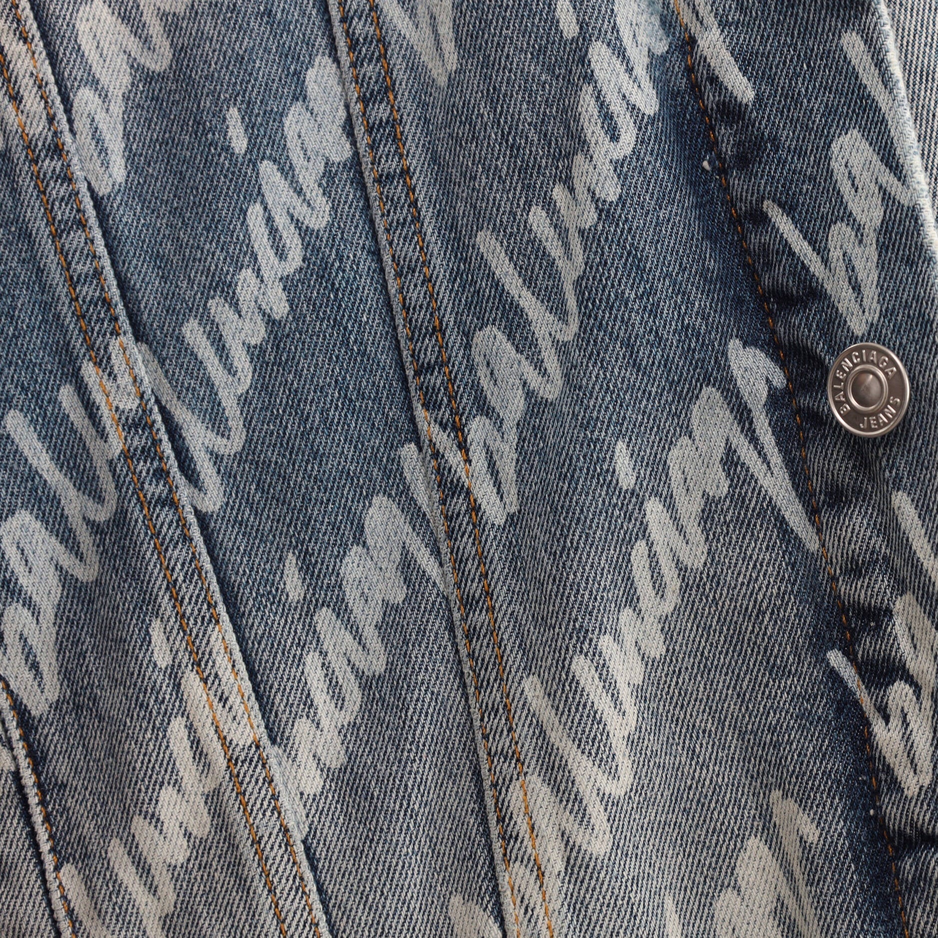 Scribble Logo Jacket Printed Denim