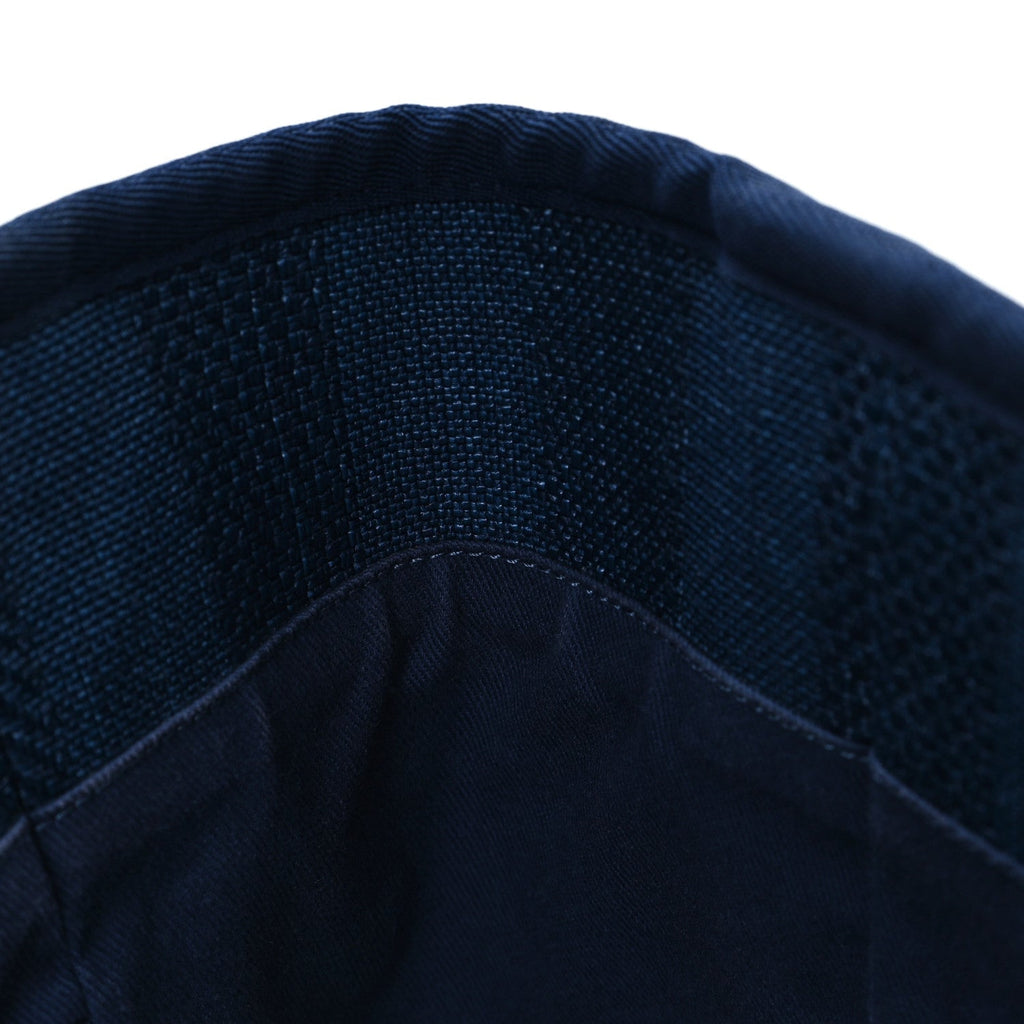 Mixed Fibers Striped Small Deauville Tote Navy Blue