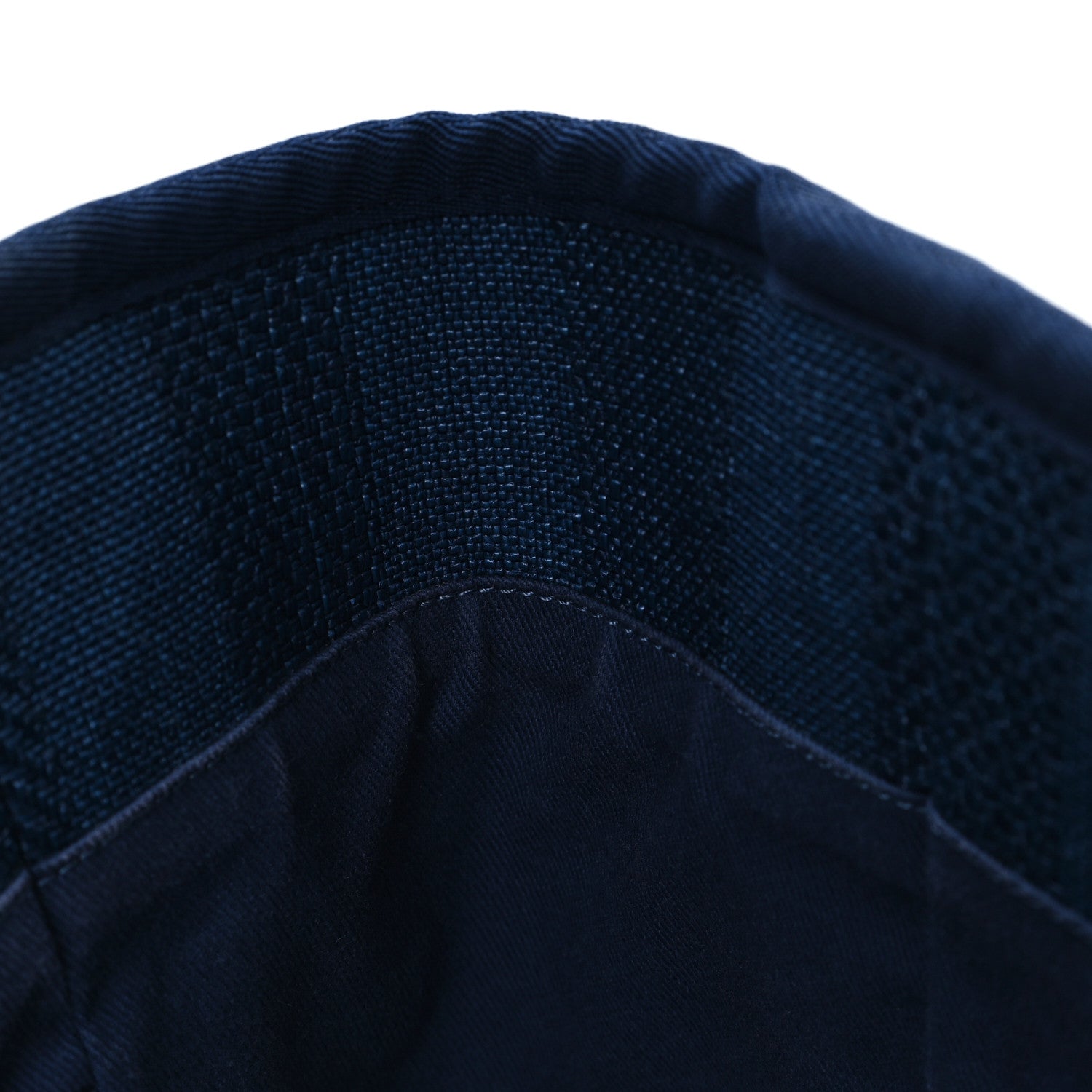Mixed Fibers Striped Small Deauville Tote Navy Blue