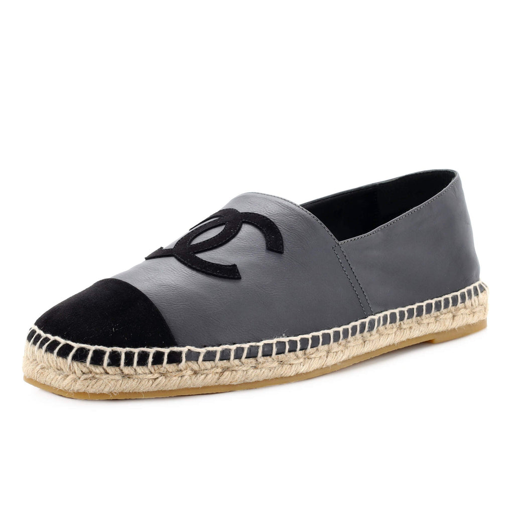 Men's CC Cap Toe Espadrilles Leather with Suede