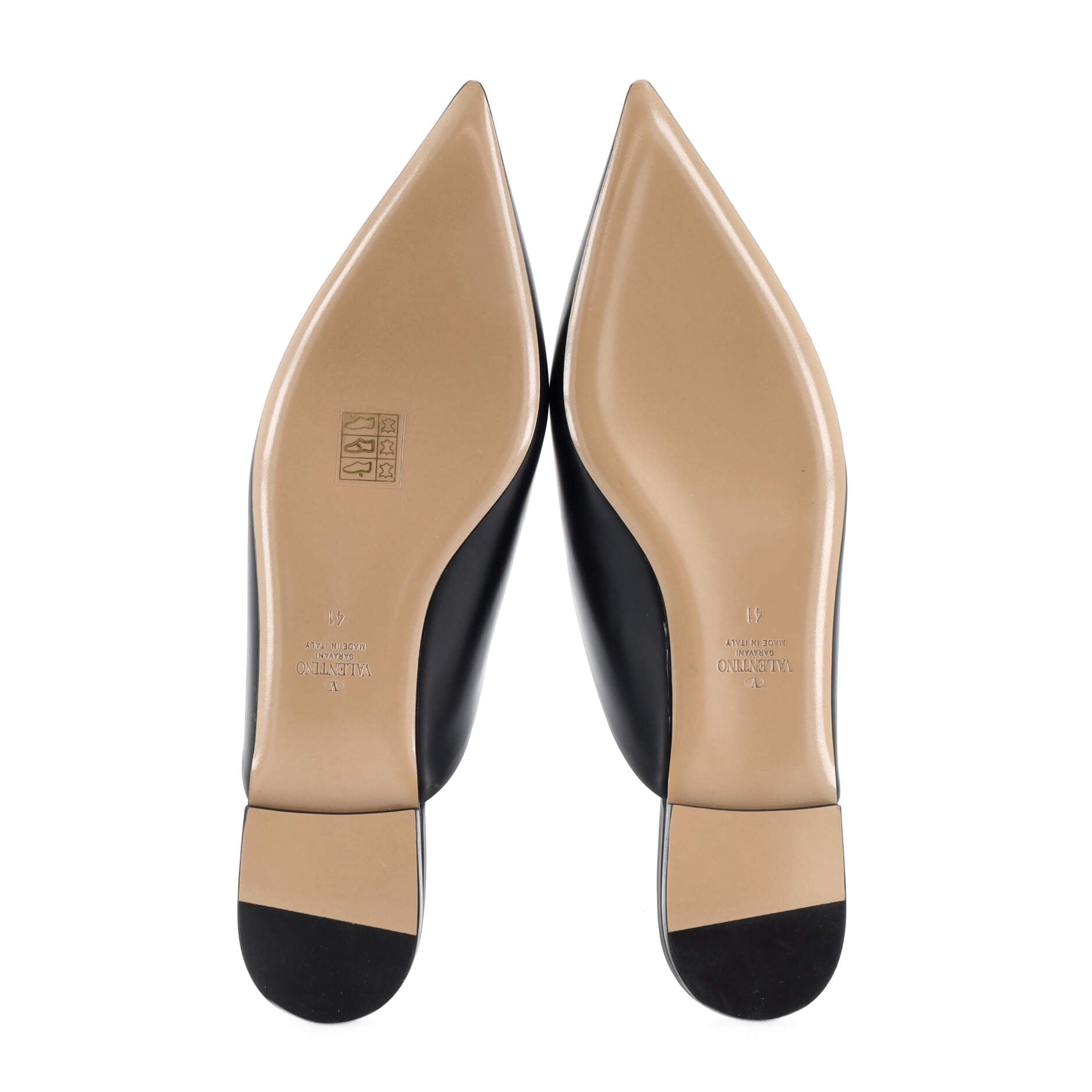 Women's One Stud Flat Mules Leather