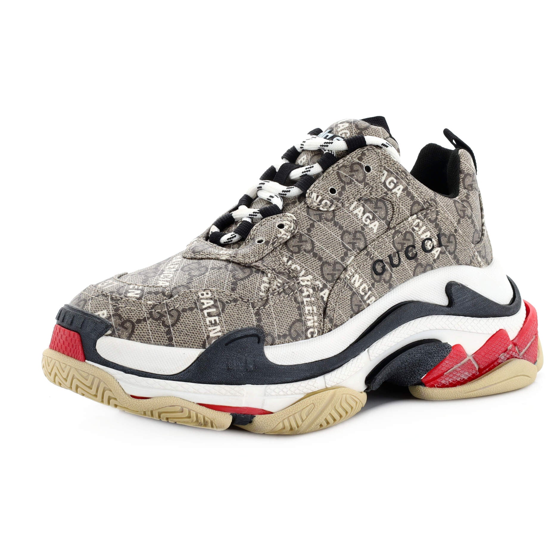 x Gucci The Hacker Project Women's Triple S Sneakers GG Coated Canvas