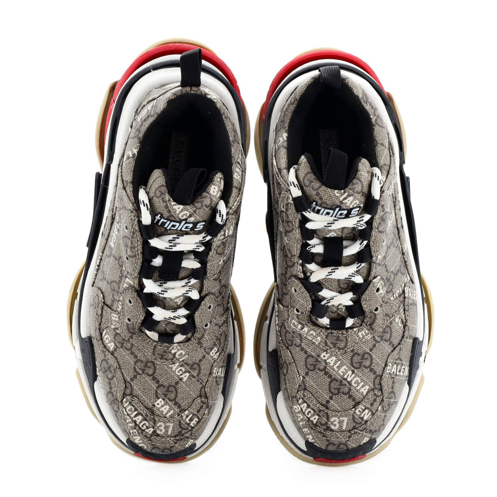 x Gucci The Hacker Project Women's Triple S Sneakers GG Coated Canvas