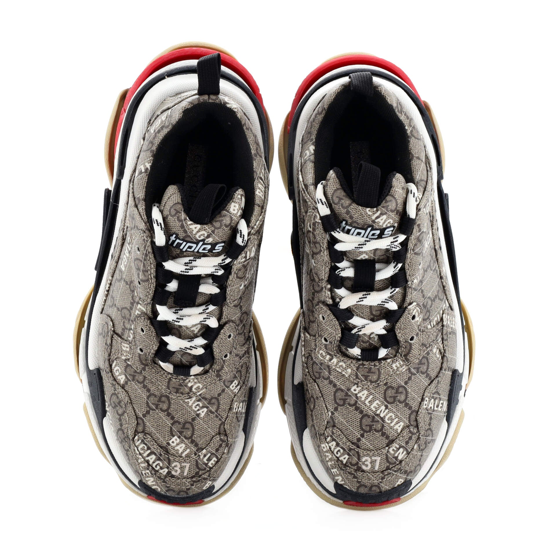 x Gucci The Hacker Project Women's Triple S Sneakers GG Coated Canvas