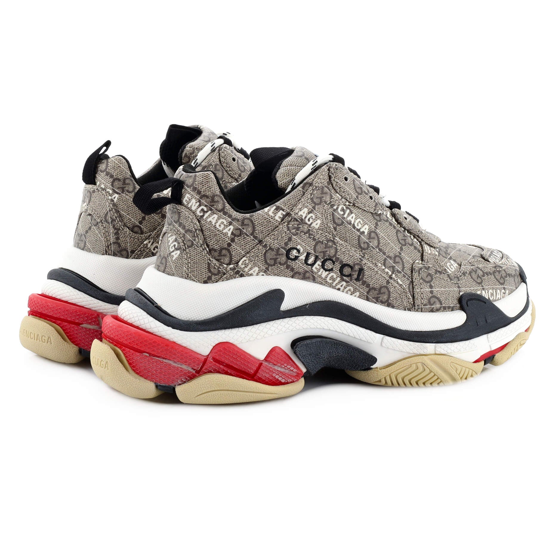 x Gucci The Hacker Project Women's Triple S Sneakers GG Coated Canvas
