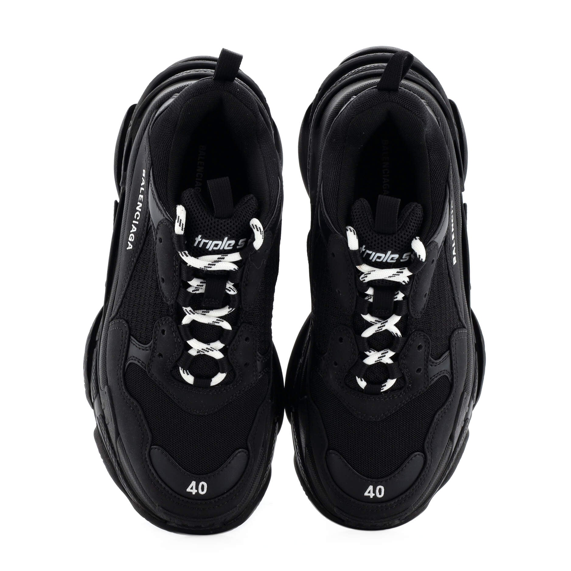 Men's Triple S Sneakers Fabric and Mesh with Faux Leather