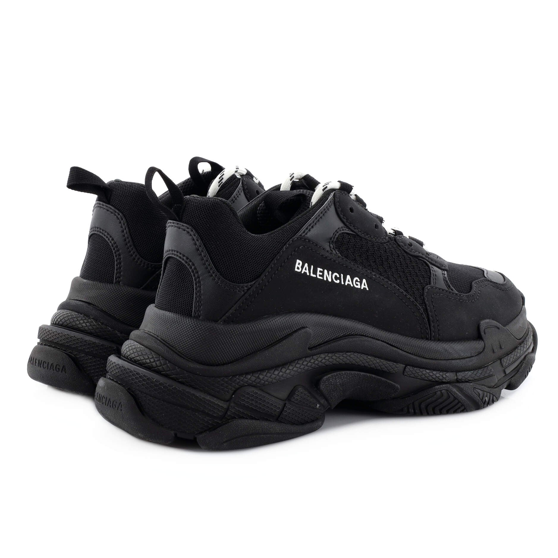 Men's Triple S Sneakers Fabric and Mesh with Faux Leather