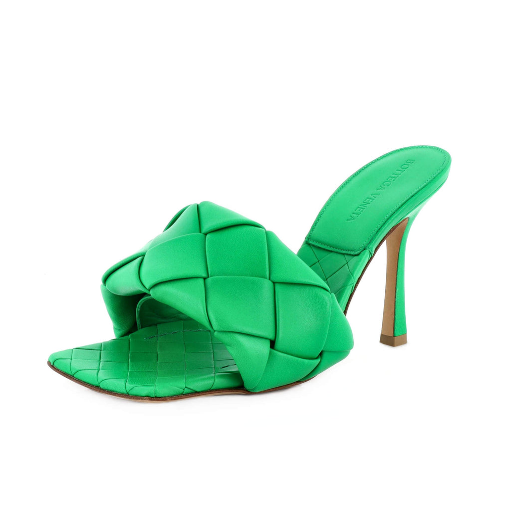 Women's Lido Heeled Sandals Maxi Intrecciato Leather