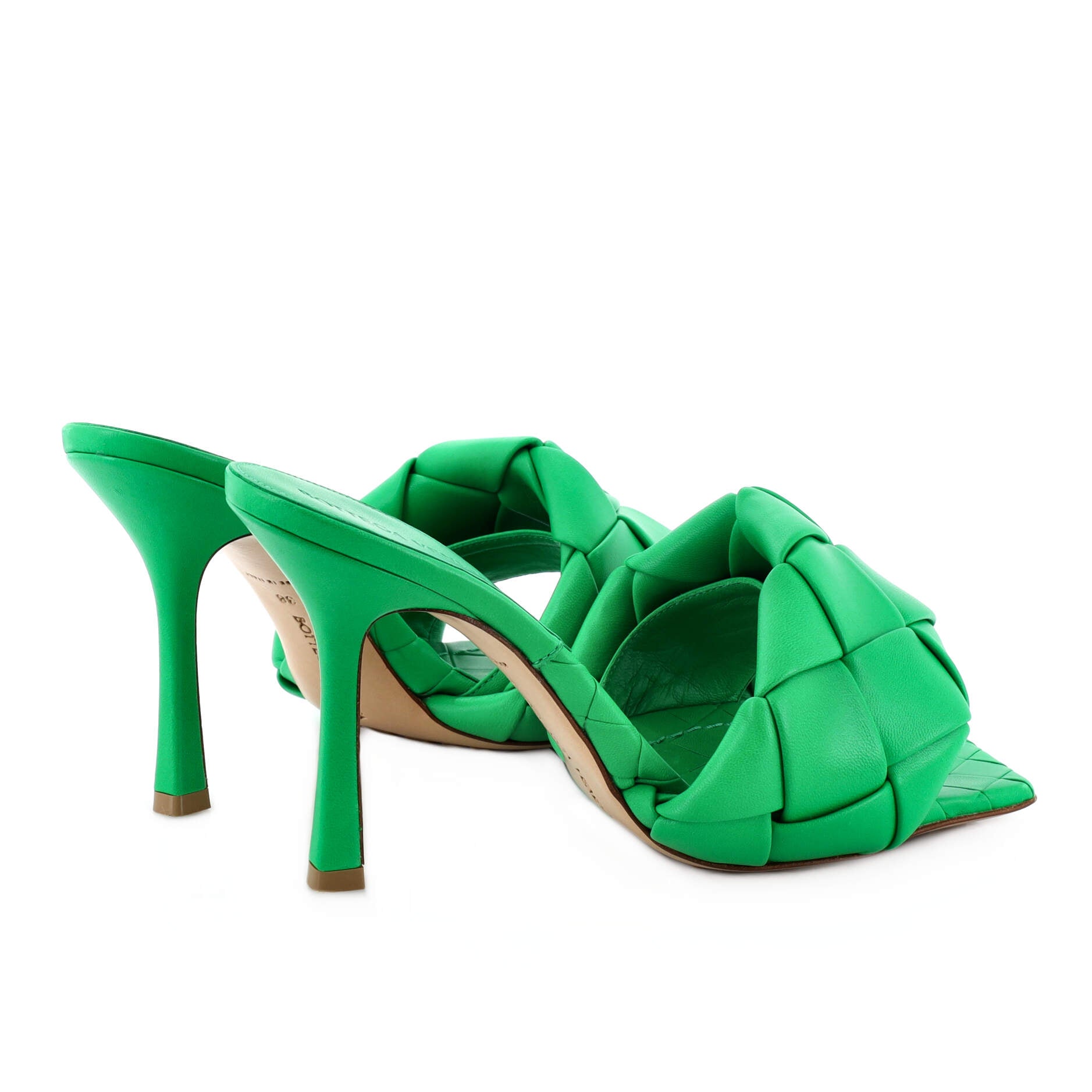 Women's Lido Heeled Sandals Maxi Intrecciato Leather