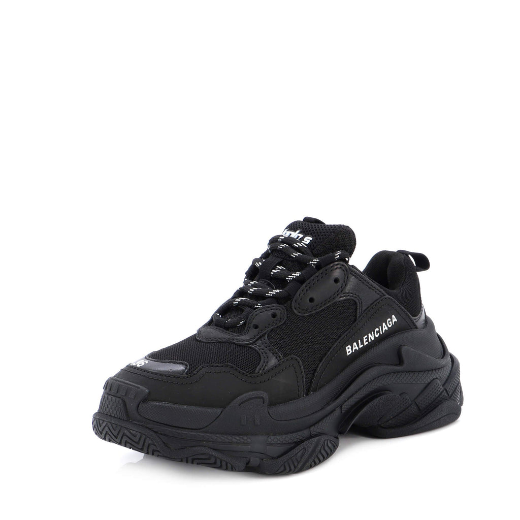 Women's Triple S Sneakers Fabric and Mesh with Faux Leather