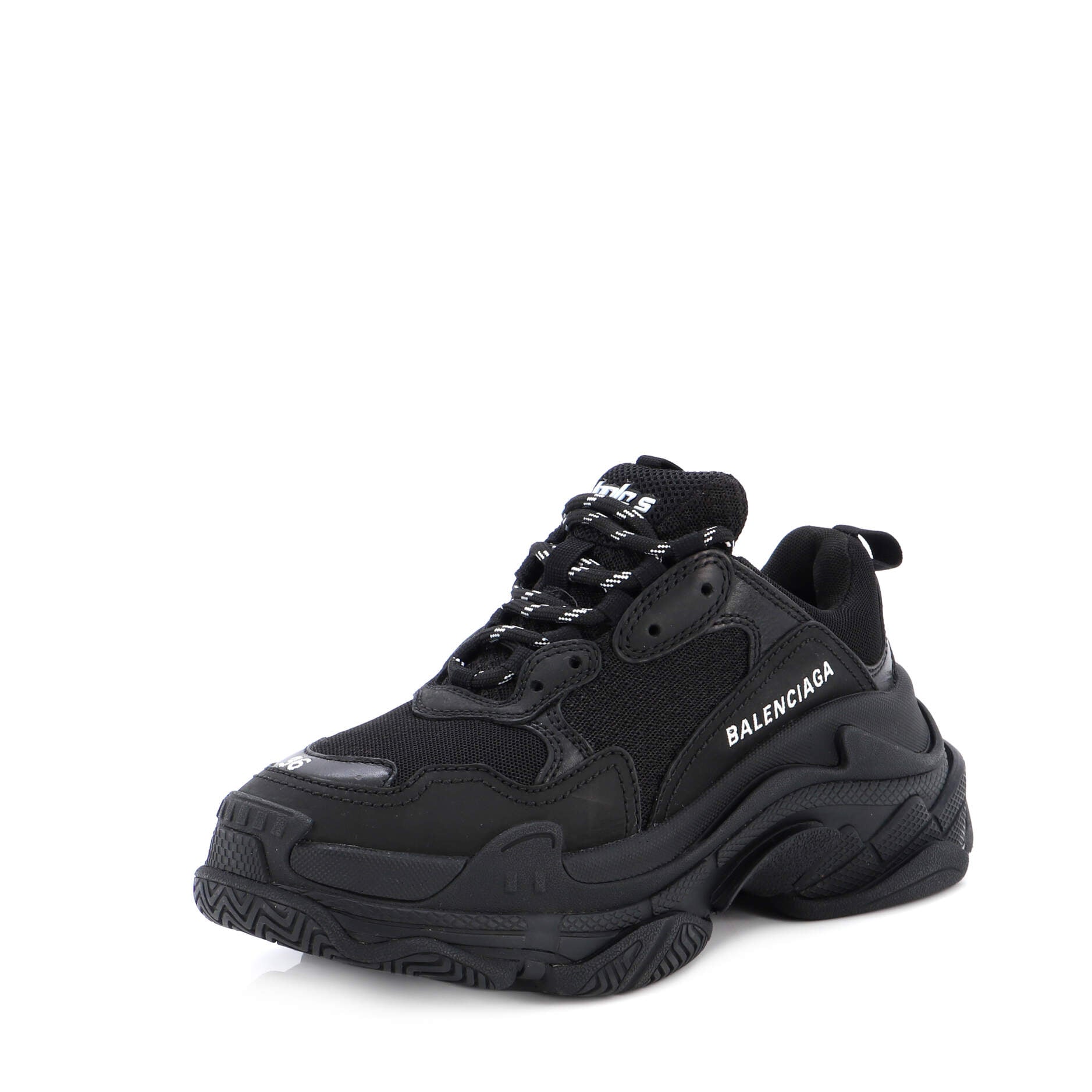 Women's Triple S Sneakers Fabric and Mesh with Faux Leather