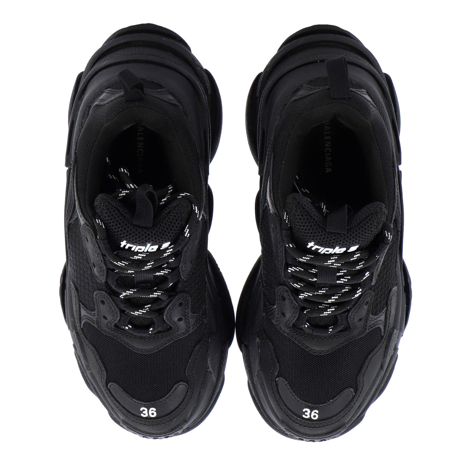 Women's Triple S Sneakers Fabric and Mesh with Faux Leather