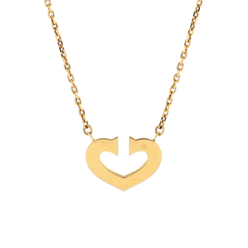 C Heart de Cartier Pendant Necklace 18K Yellow Gold