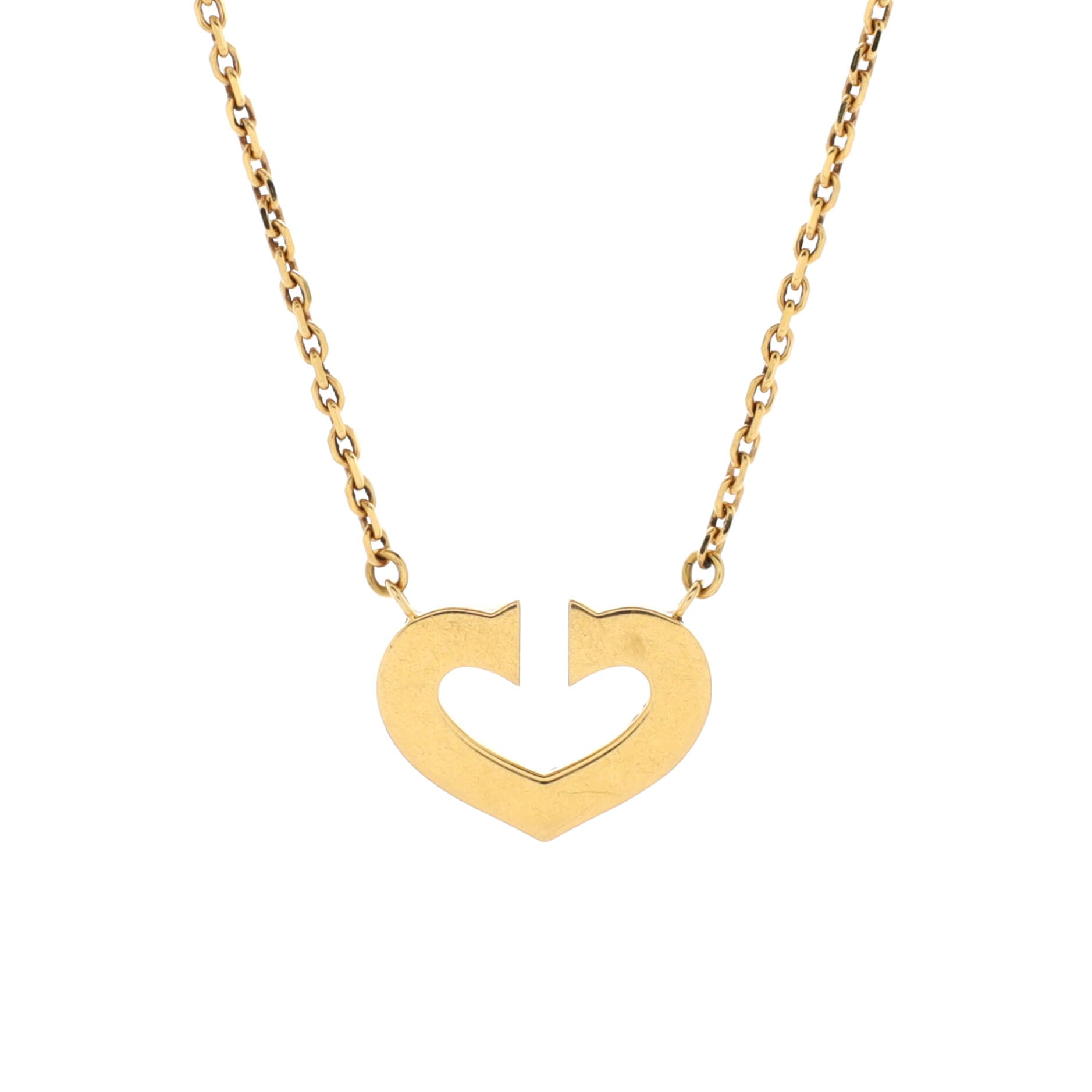 C Heart de Cartier Pendant Necklace 18K Yellow Gold