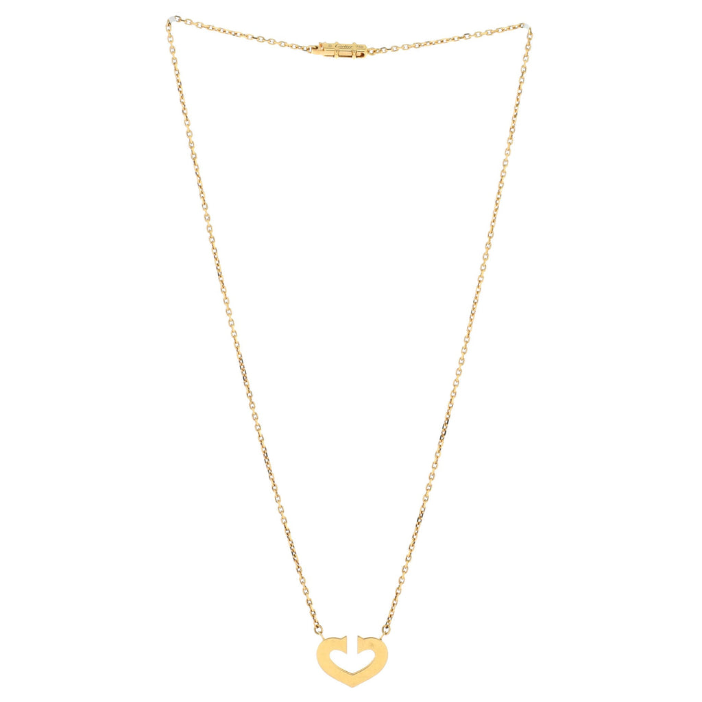 C Heart de Cartier Pendant Necklace 18K Yellow Gold